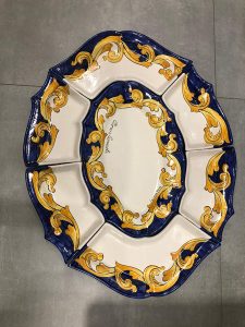 antipastiera ovale decorazione barocco