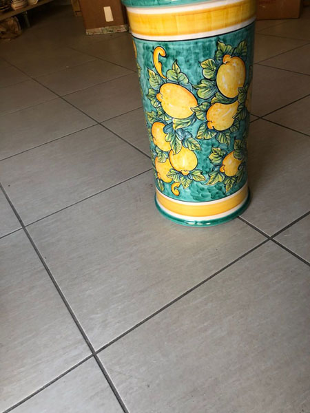 Portaombrelli h 50  
decoro limoni
forma cilindro bordo liscio